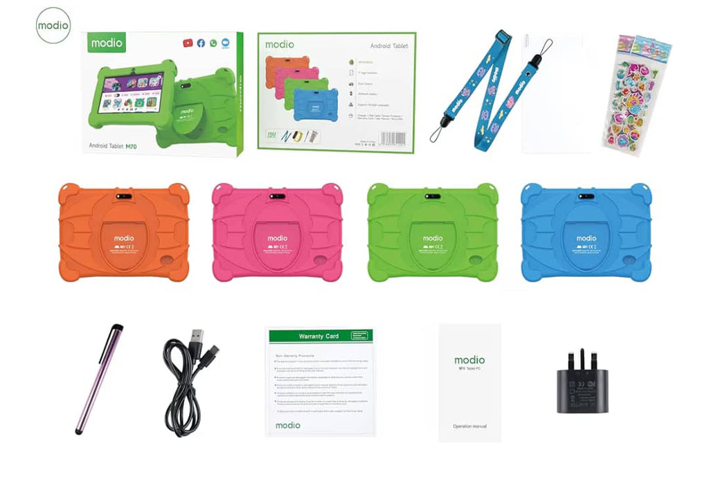 Modio M70 7-Inch Kids Tablet – 4GB RAM, 128GB ROM, Android